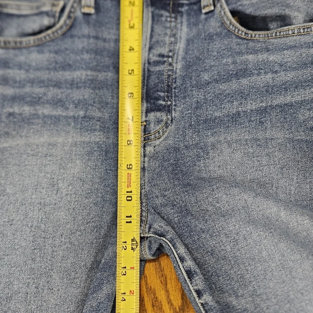 Frank & Eileen Cork Jeans Women 32 Slim Straight Raw Hem Medium Wash Denim - Picture 16 of 16